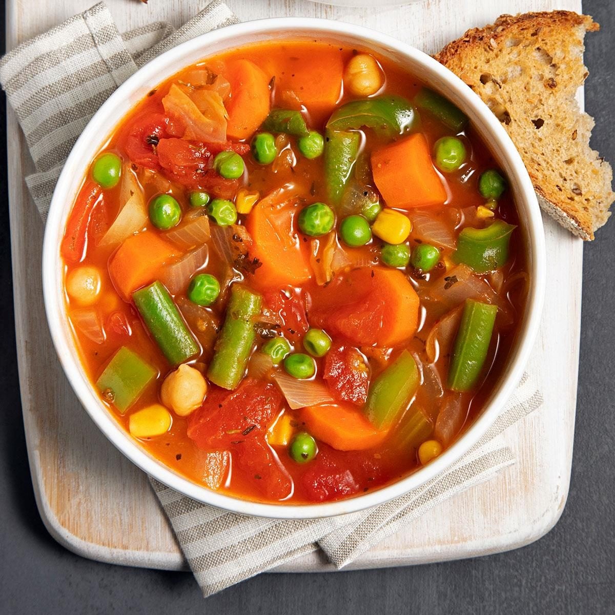 Wholesome Hearty Vegetable Soup: Packed with Flavor & Veggies